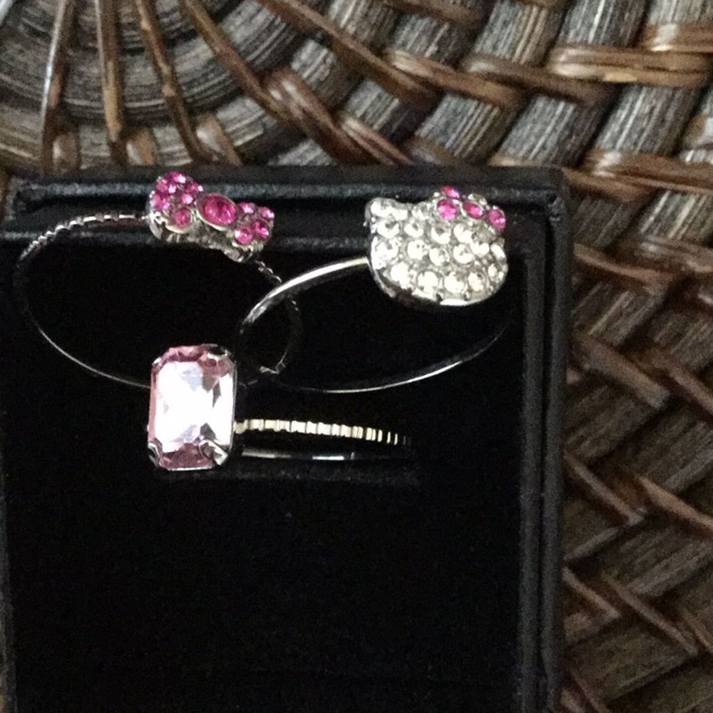 Hello kitty rings, 3 stacking rings